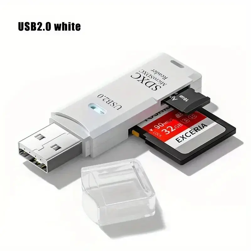 OTG USB2.0 Mini SD/TF Card Reader High-Speed Photo &amp; Data Transfer Plug &amp; Play