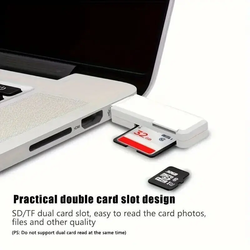 OTG USB2.0 Mini SD/TF Card Reader High-Speed Photo & Data Transfer Plug & Play - image 2 | Free standard UK delivery included | Discount Quality Products