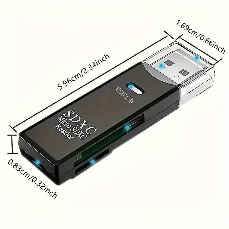 OTG USB2.0 Mini SD/TF Card Reader High-Speed Photo & Data Transfer Plug & Play - image 4 | Free standard UK delivery included | Discount Quality Products