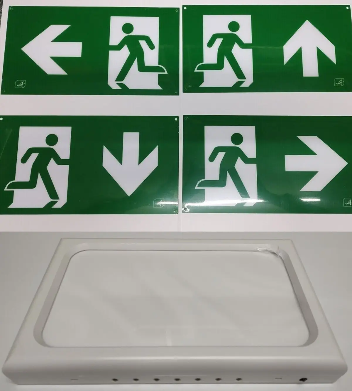 IP20 2.6W Encore LED Emergency Fire Exit Safety Notice White Picture Frame Sign - image 2 | Free standard UK delivery included | Discount Quality Products