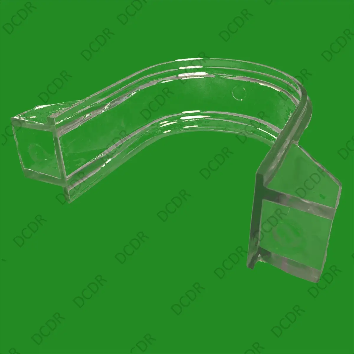 2x Clear Plastic LED Tube Support Clips for 1m Strip Light Lamp, Strain Relief