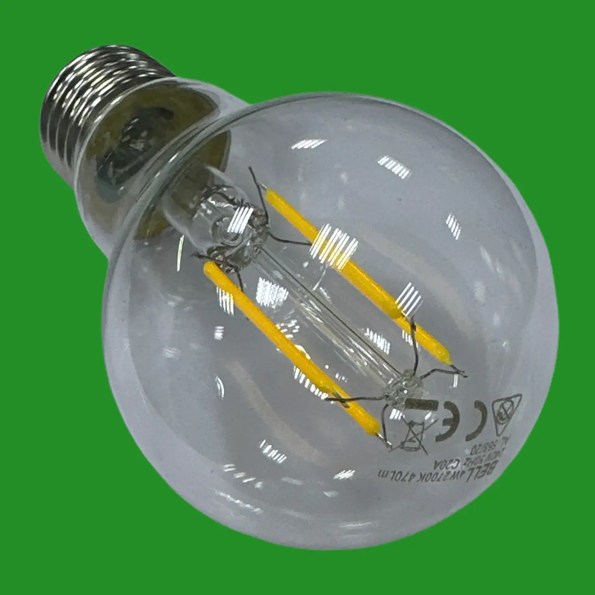 1x 4W (=40W) BELL Pro GLS Clear LED Filament Light Bulb 2700K ES E27 Screw - image 2 | Free standard UK delivery included | Discount Quality Products