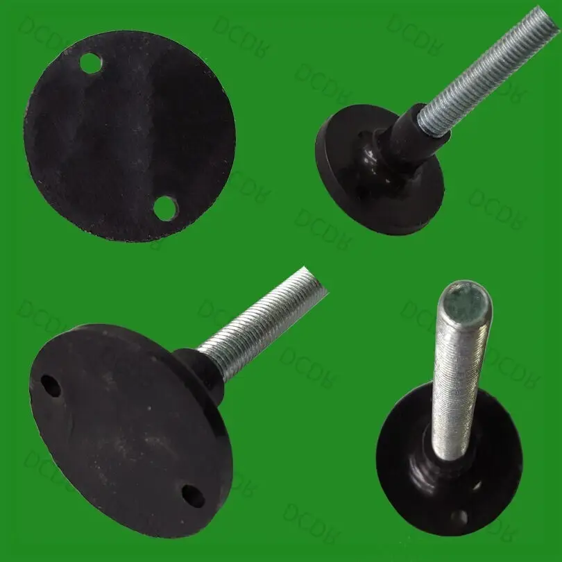 2x 42mm Diameter, M8 x 50mm Adjustable Surface Mountable Levelling Feet Foot