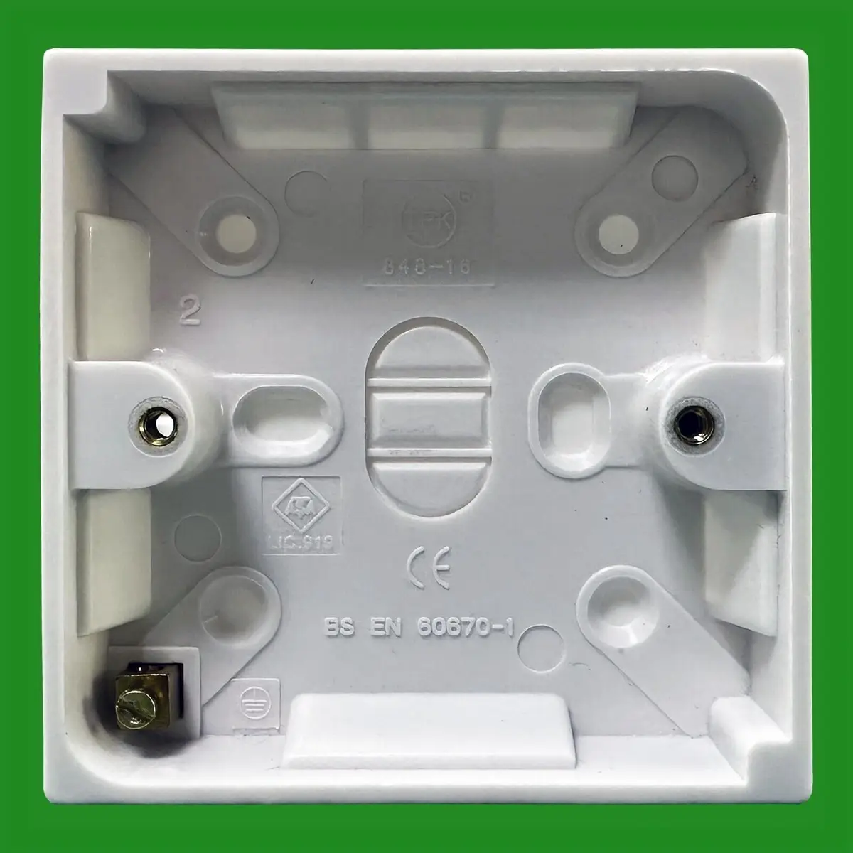 10x 16mm Single 1 Gang Surface Mount Pattress Back Box Wall Socket Light Switch - image 2 | Free standard UK delivery included | Discount Quality Products