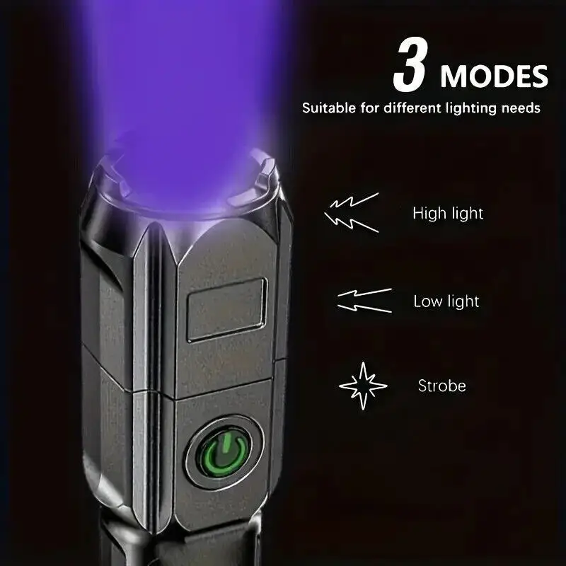 UV (395nm) Black Light Flashlight Rechargeable Torch Security Checking Detection - image 7 | Free standard UK delivery included | Discount Quality Products