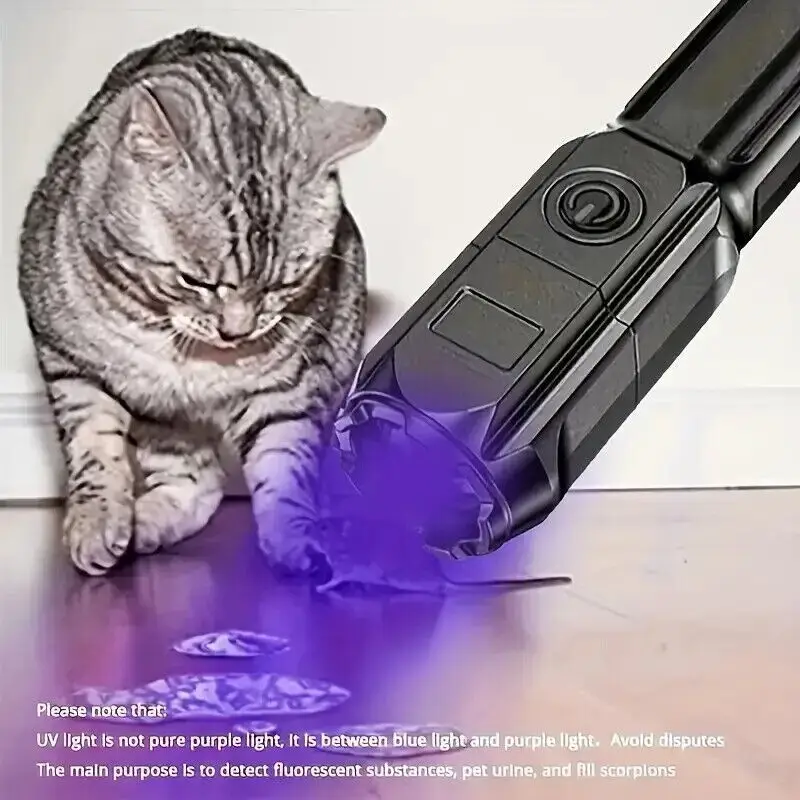 UV (395nm) Black Light Flashlight Rechargeable Torch Security Checking Detection - image 9 | Free standard UK delivery included | Discount Quality Products