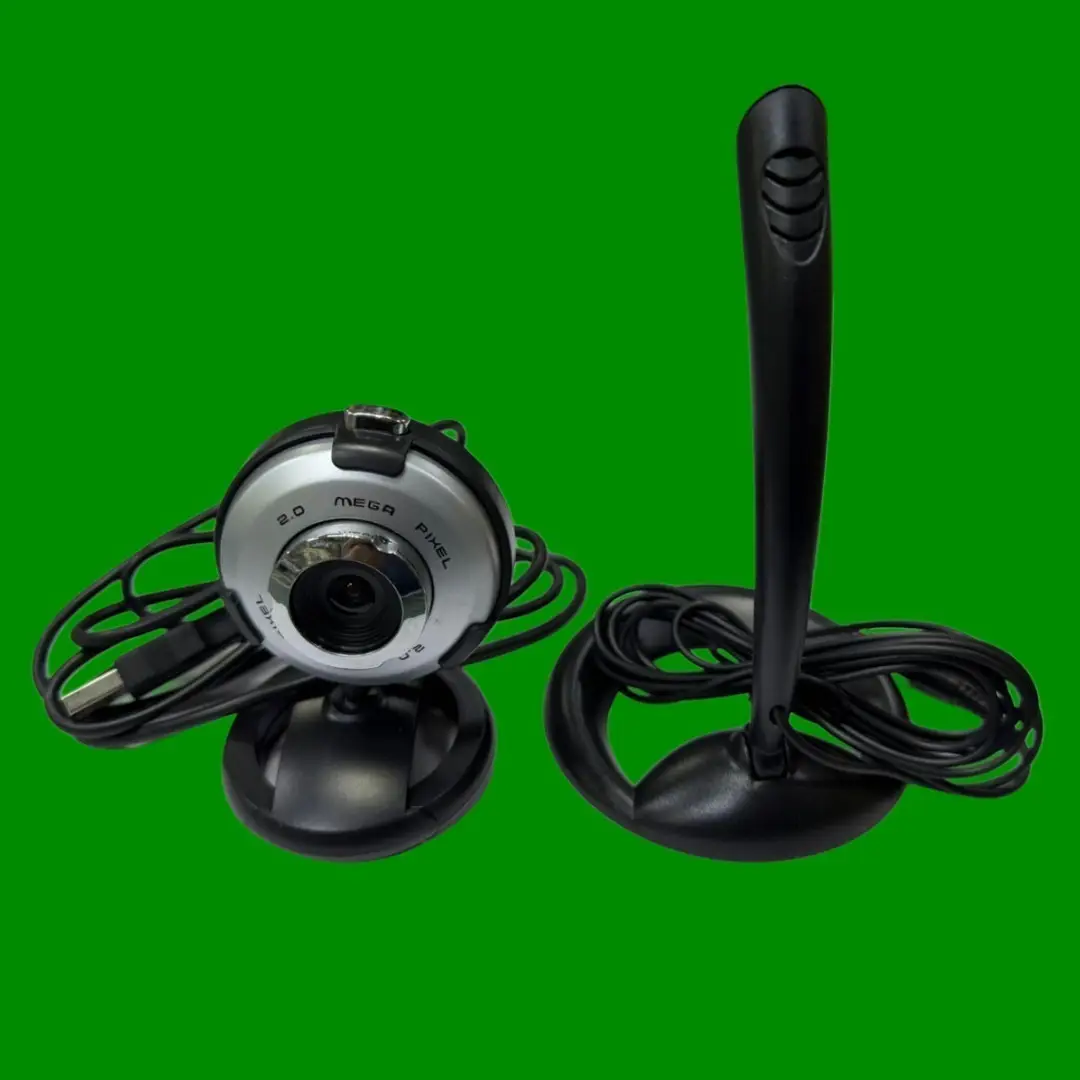 Hyundai Computer Microphone &amp; USB Webcam Camera 30fps for PC Laptop, Plug &amp; Play