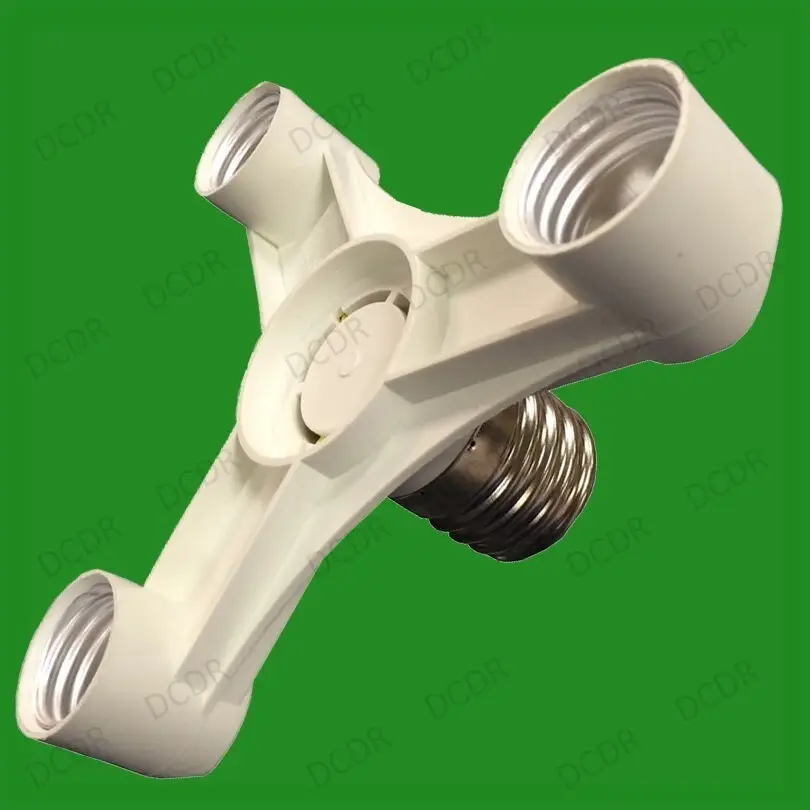 E40 to 3x E27 Light Bulb Socket Convertor Adaptor GES to ES Warehouse Lamp Photo