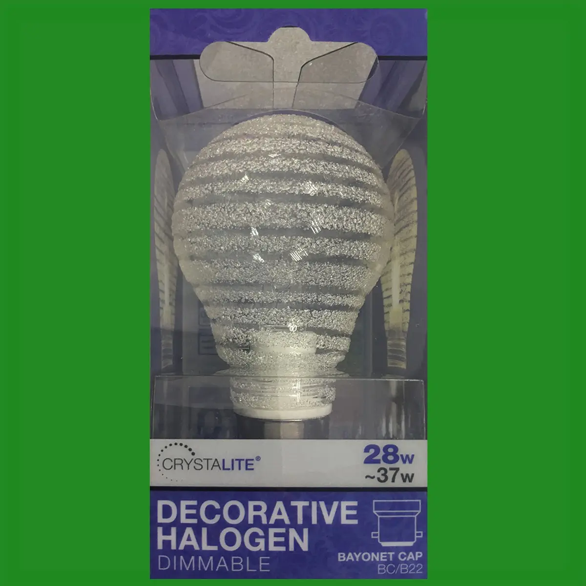 10x 28W Dimmable Halogen Decorative Horizontal Striped GLS Light Bulb BC B22 - image 5 | Free standard UK delivery included | Discount Quality Products