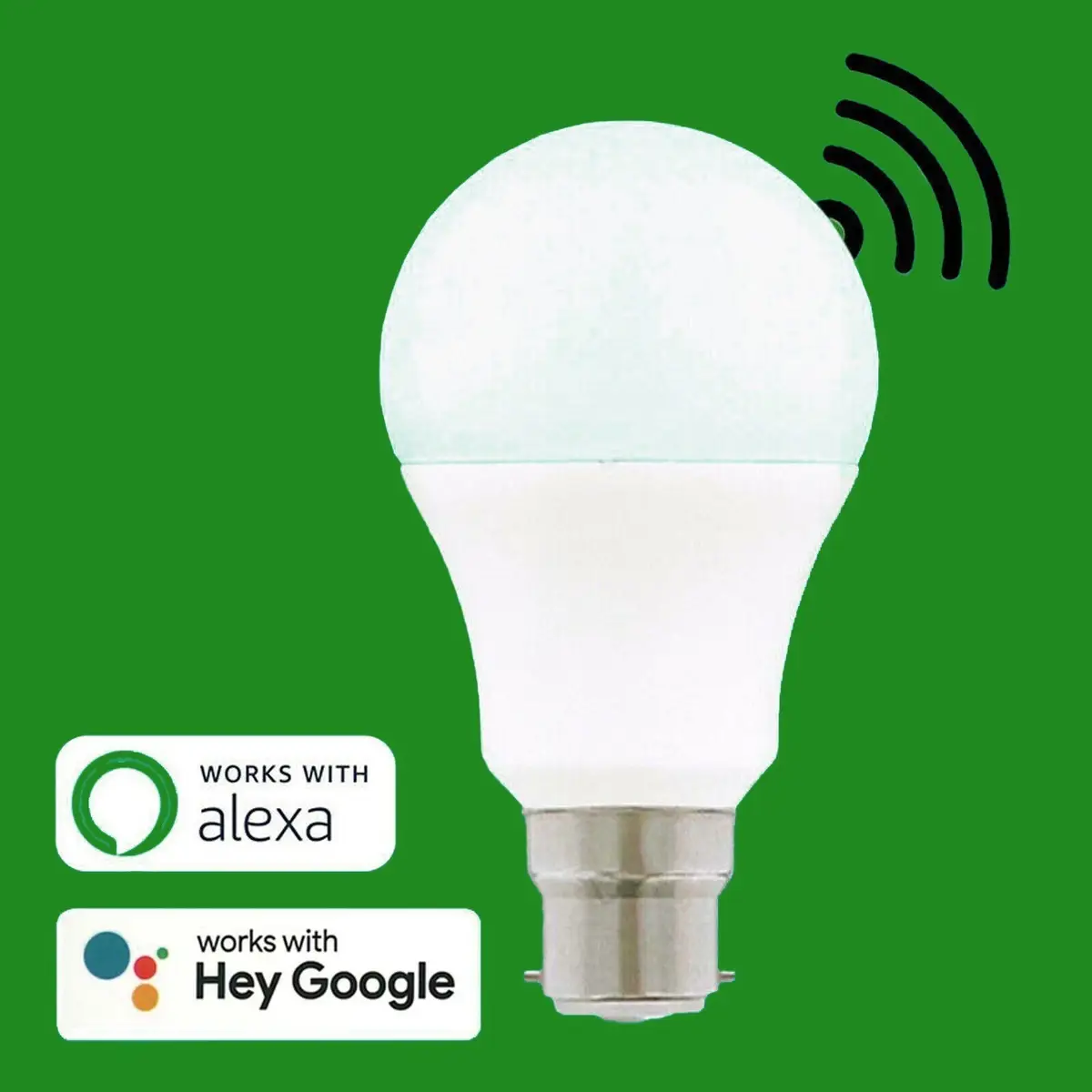 9W (=60W) GLS Wifi LED BC B22 DIMMABLE Light Bulb Via App Cool White Lamp