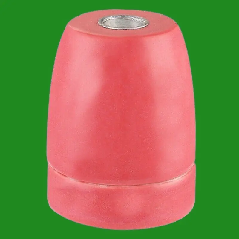 Pink Glazed Ceramic Edison Screw E27 Light Bulb Holder ES Socket M10 Entry - image 2 | Free standard UK delivery included | Discount Quality Products