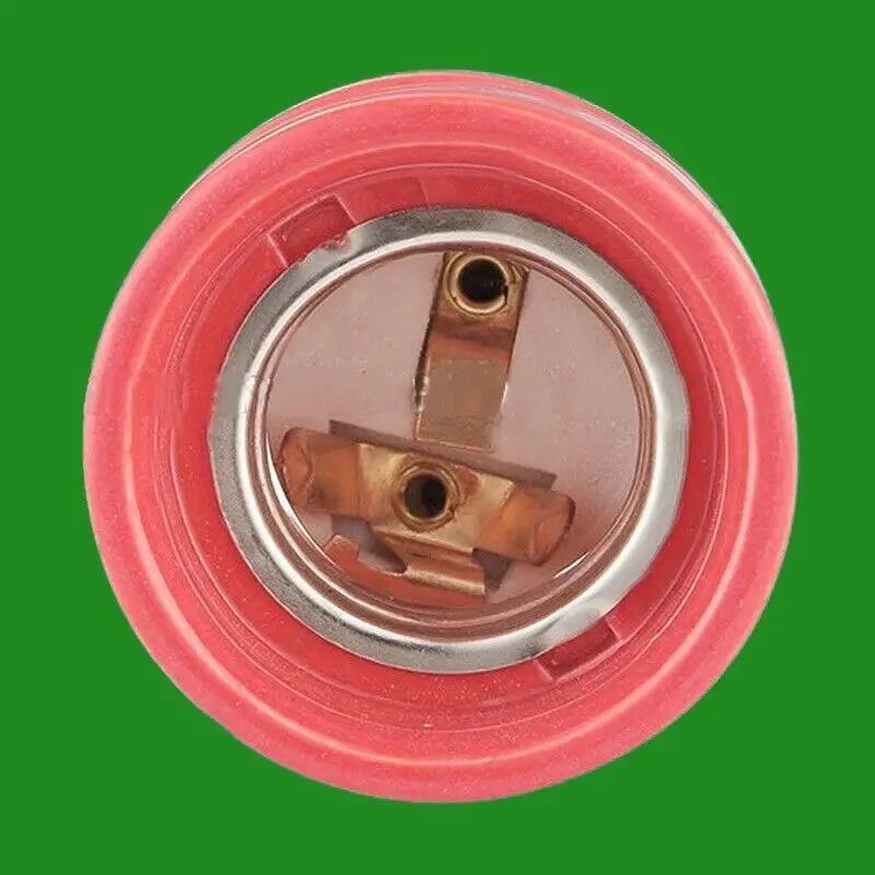 Pink Glazed Ceramic Edison Screw E27 Light Bulb Holder ES Socket M10 Entry - image 3 | Free standard UK delivery included | Discount Quality Products