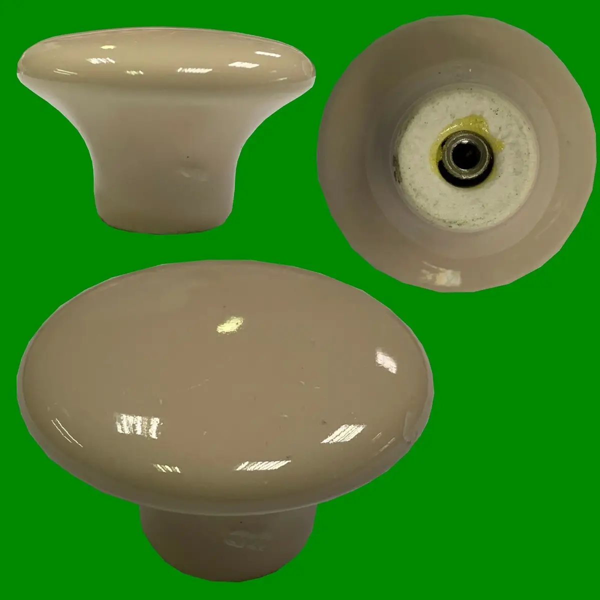 12x 39mm Ceramic Beige/Nude Red Kitchen Cabinet Cupboard Door Handle Drawer Knob