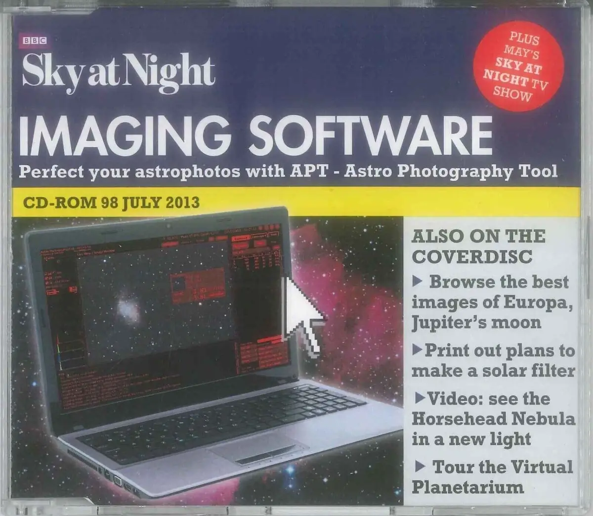 BBC Sky at Night CD-ROM, Imaging Software, #98 July 2013, Windows, Mac