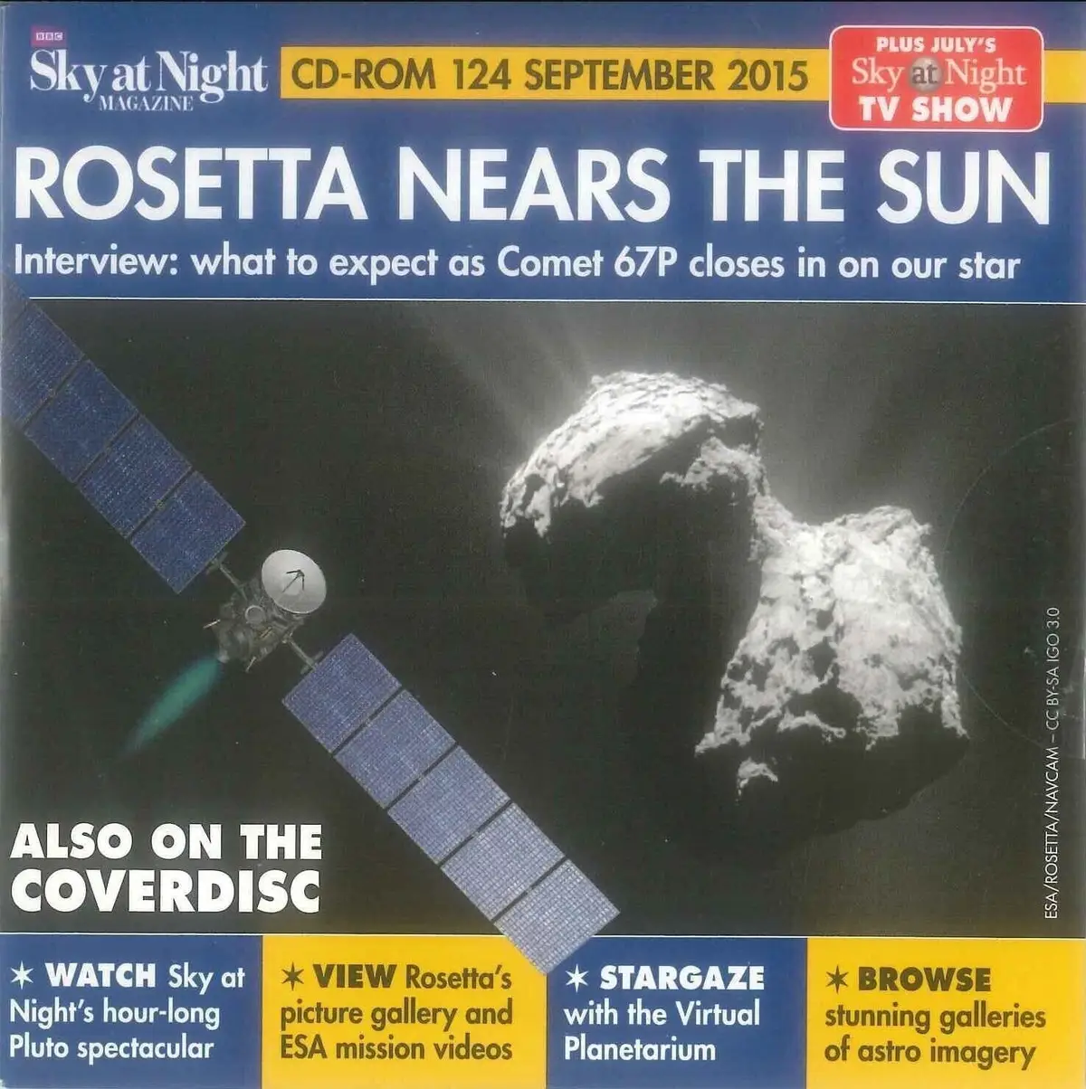 BBC Sky at Night CD-ROM, Rosetta Nears the Sun #124 September 2015, Windows, Mac