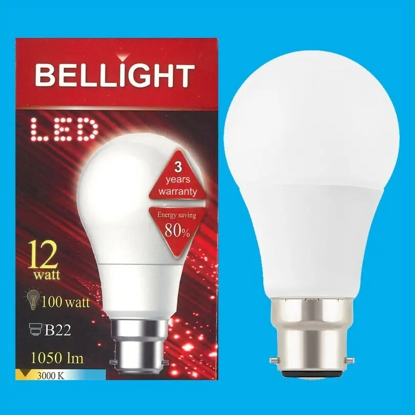 6x 12W LED GLS A60 BC Bayonet Cap B22 3000K Warm White Lamp Light Bulb 1050Lm