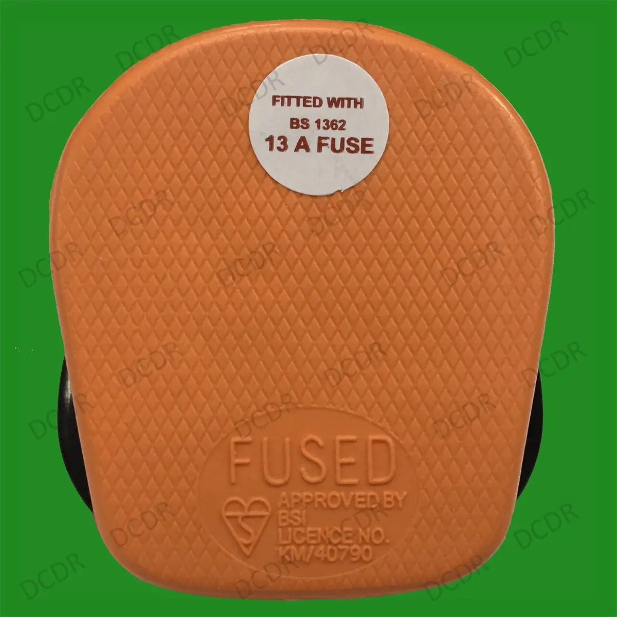 2x 13A Orange High Impact Rubber UK 3 Pin Mains Rewireable Extension Fused Plug - image 2 | Free standard UK delivery included | Discount Quality Products