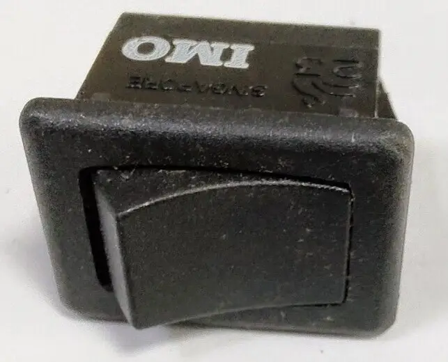 1x Black Roker Switch Snap-In Panel Mount 2 Pin On-OFF, SPST, DIY