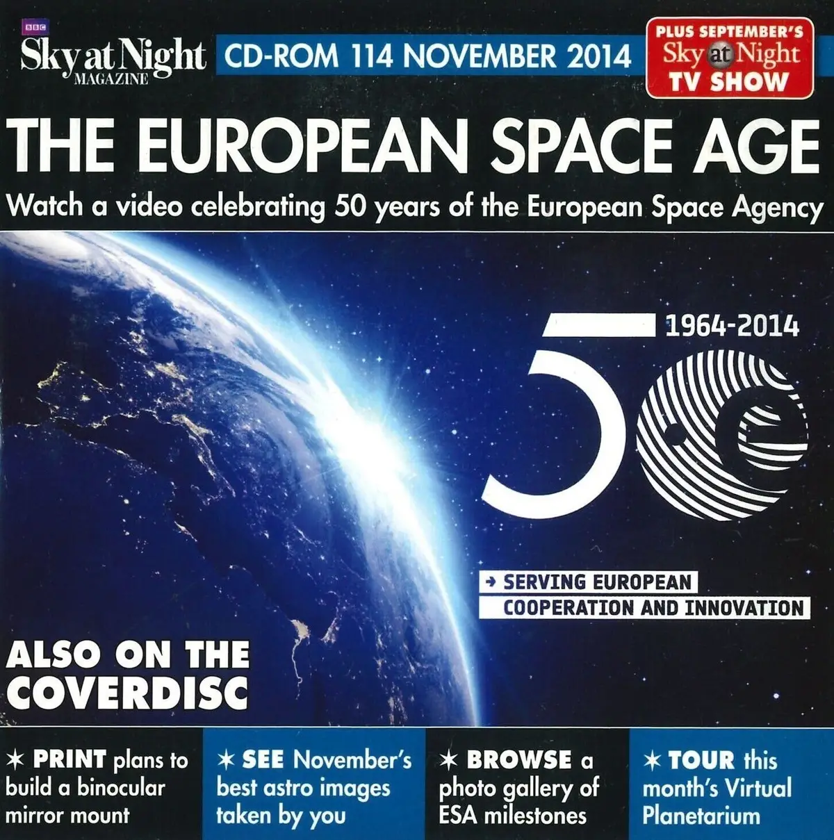 BBC Sky at Night CD-ROM, The European Space Age #114 November 2014, Windows, Mac