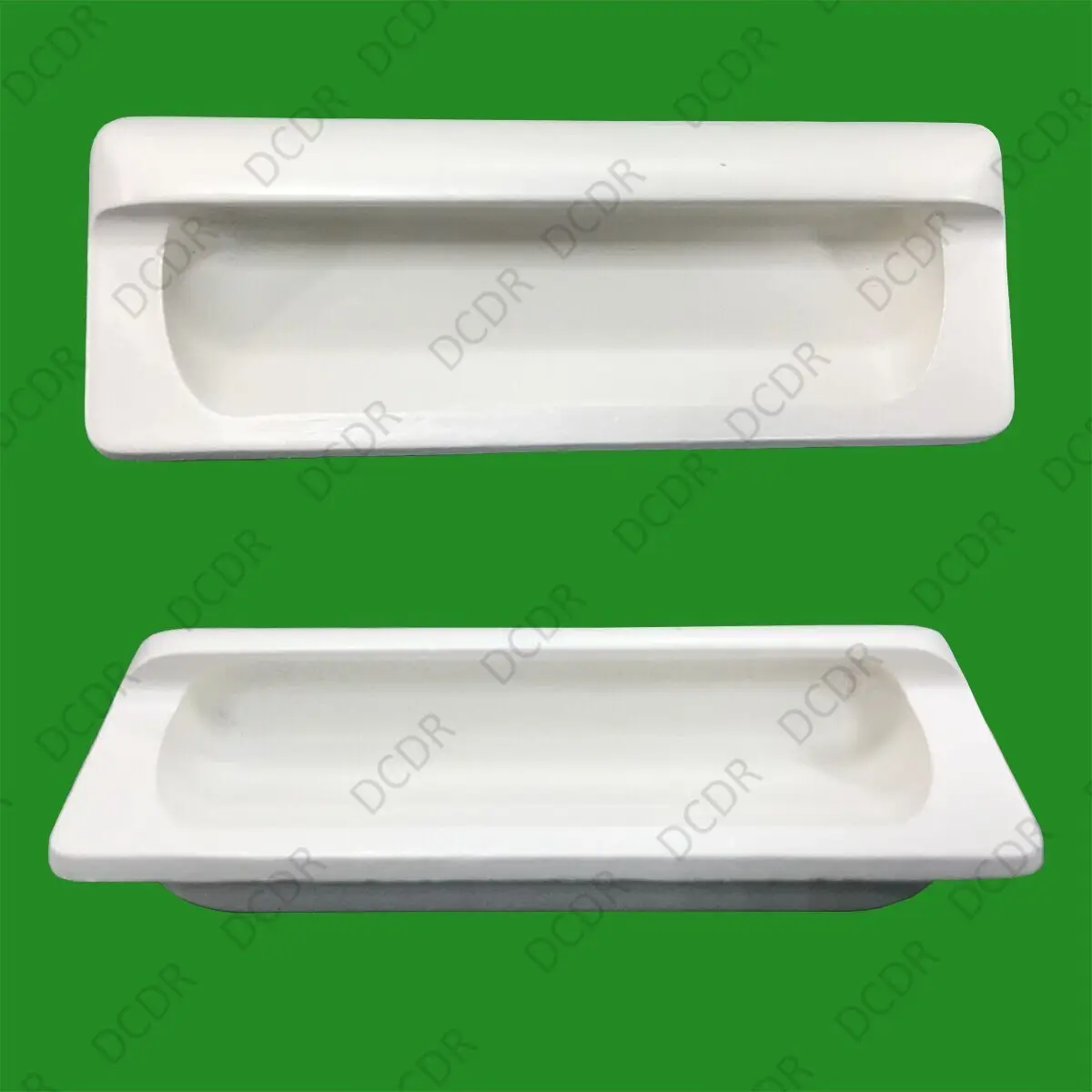 2x White Wooden Recessed Handle 110mm Cabinet Wardrobe Kitchen Door Knobs