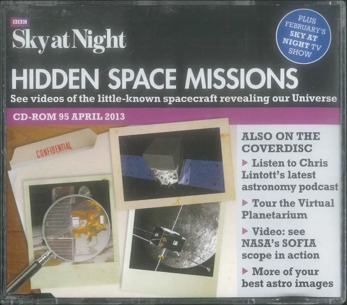BBC Sky at Night CD-ROM, Hidden Space Missions, #95 April 2013, Windows, Mac