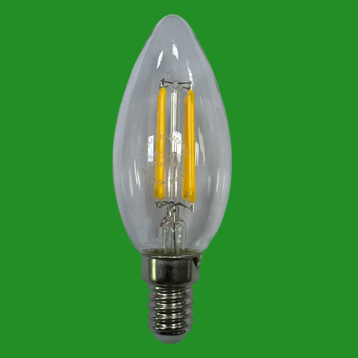 2x 6W (=60W) LEDLITE LED Filament Clear Candle Light Bulb, 2700K SES E14 Lamp - image 2 | Free standard UK delivery included | Discount Quality Products
