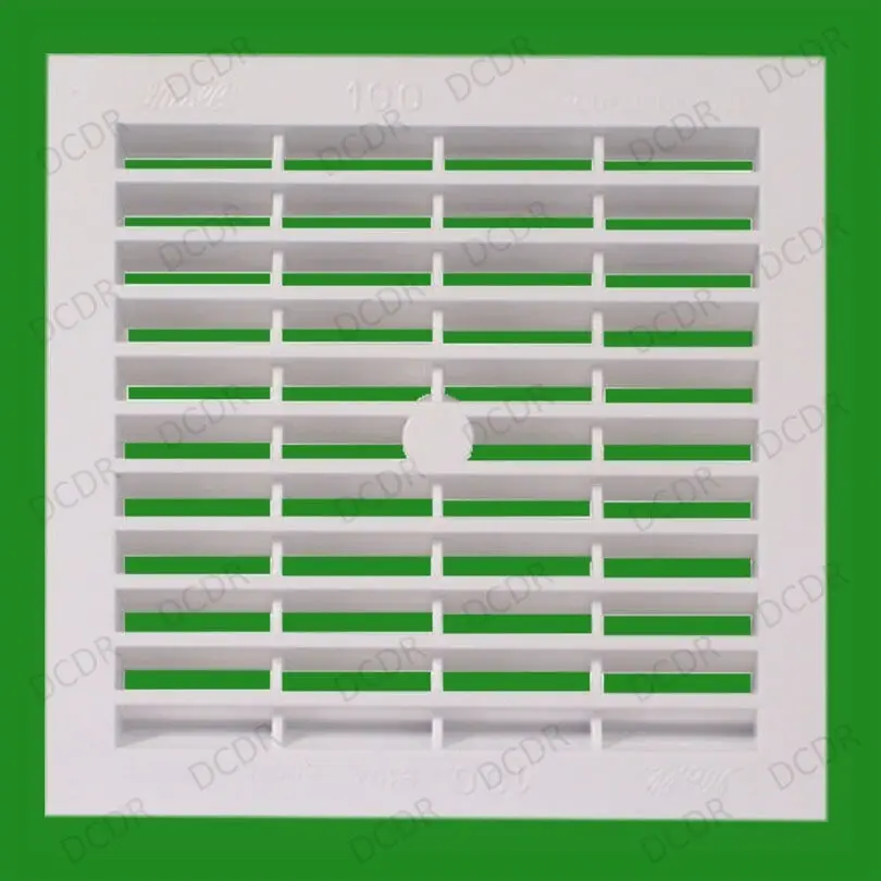 2x White 154mm Recessed Mount Square Air Vent Grill Cover 131mm Hole Ventilation