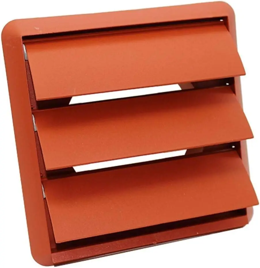 1x 100mm 4" Terracotta Gravity Flap Wall Kitchen Extractor Fan Ventilation Grill
