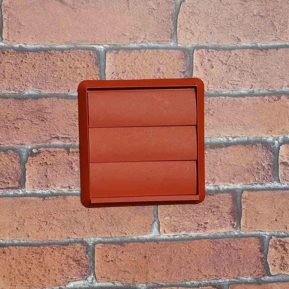 1x 100mm 4" Terracotta Gravity Flap Wall Kitchen Extractor Fan Ventilation Grill - image 4 | Free standard UK delivery included | Discount Quality Products