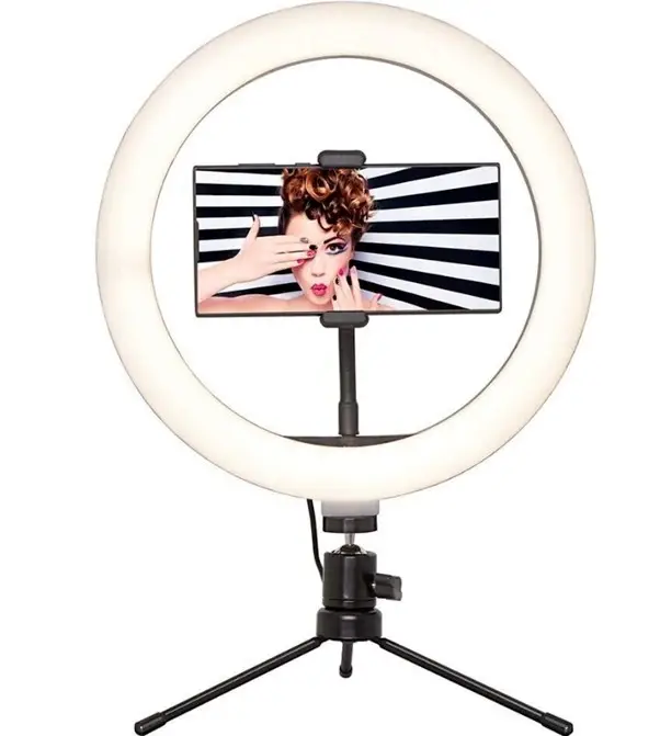 Social Media Ring Light 260mm 10'' USB LED Desktop Light Tripod & Phone Holder - Light Bulbs | Free standard UK delivery included | Discount Quality Products
