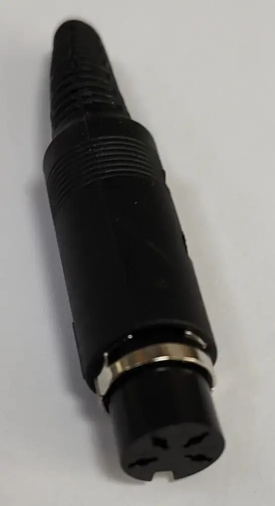 Maplin DIN Line Socket, Black, Integrated Cord Grip, 4 Pin HH42V Audio Connector - image 4 | Free standard UK delivery included | Discount Quality Products