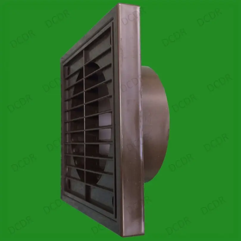4x 100mm 4" Spigot Ducting Brown Extractor Fan Ventilation Fixed Louvre Grille - image 4 | Free standard UK delivery included | Discount Quality Products
