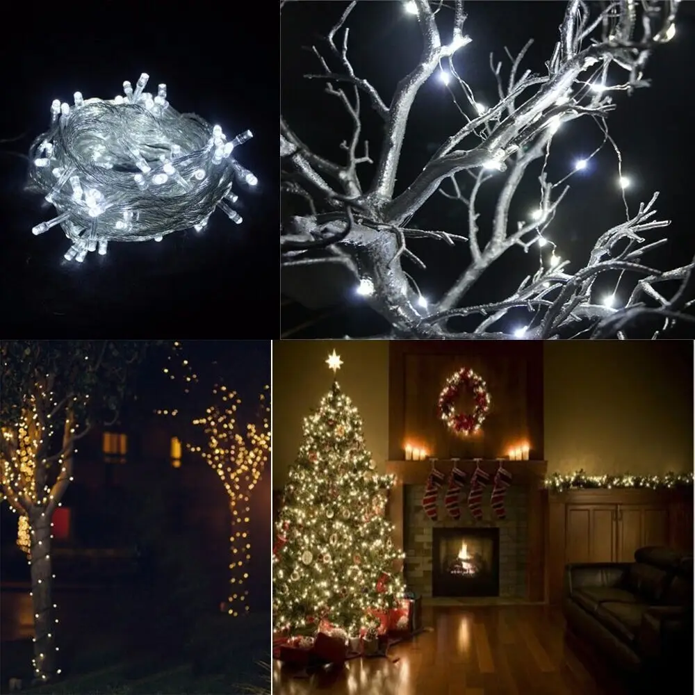 10m 100 White LED Outdoor Fairy Garden Party Mini Miniature Festoon Xmas Lights - image 2 | Free standard UK delivery included | Discount Quality Products