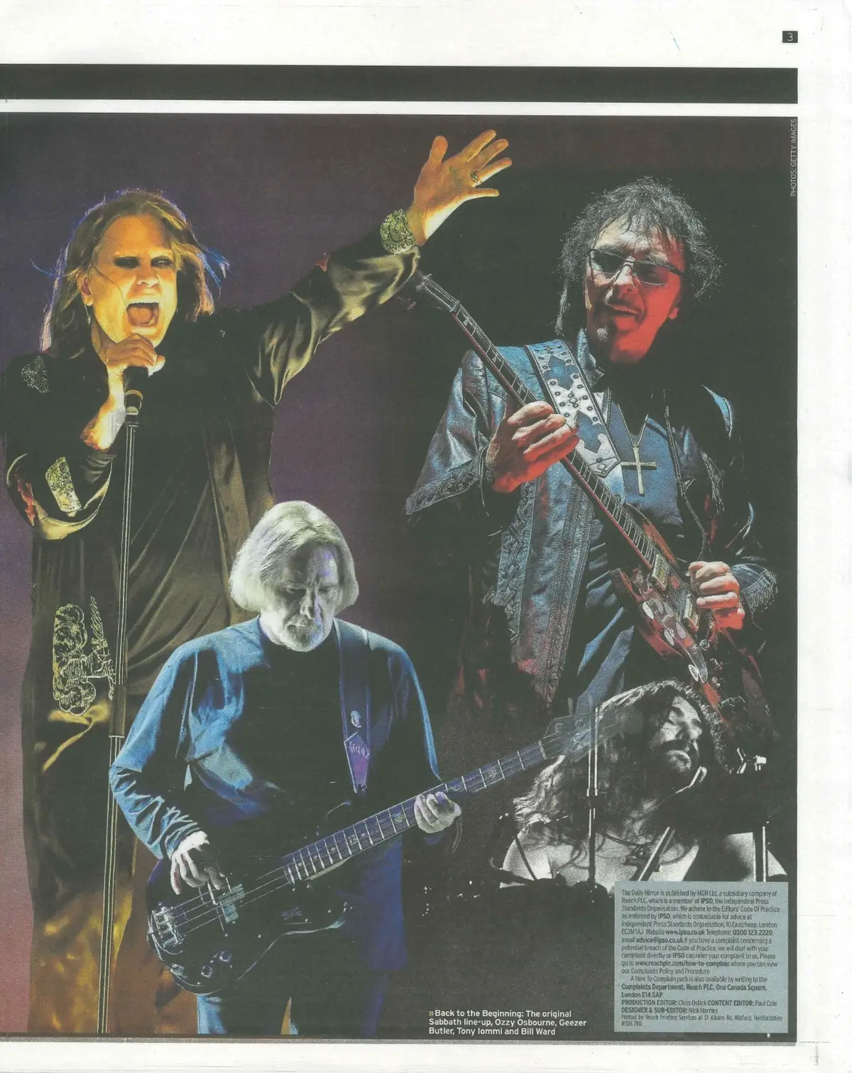 Daily Mirror Newspaper: Ozzy Osbourne, Black Sabbath, 48-Page Special Tribute - image 3 | Free standard UK delivery included | Discount Quality Products