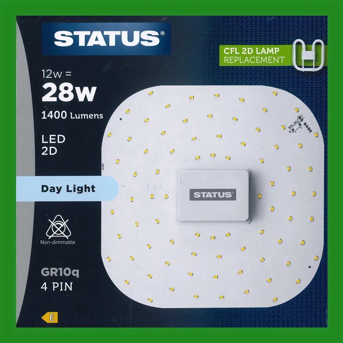2x 12W (=28W Replacement) LED GR10Q 4 pin 6500K Daylight 2D Light Bulb Double D