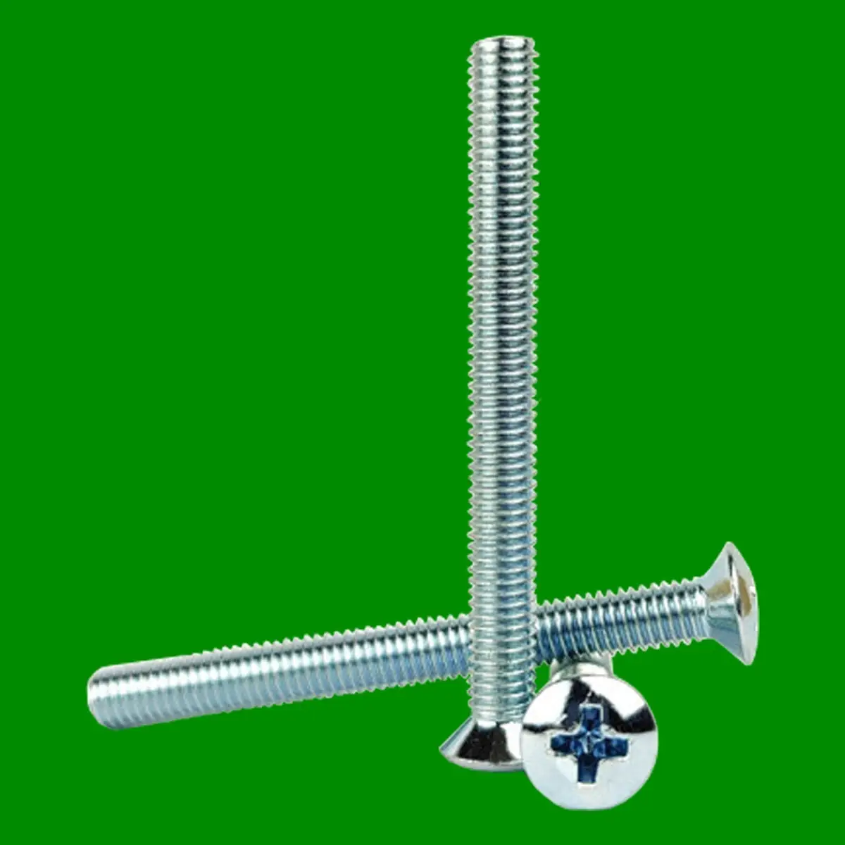 8x M3.5 x 50mm Zinc Plated Electrical Phillips Head Raised Countersunk Screws