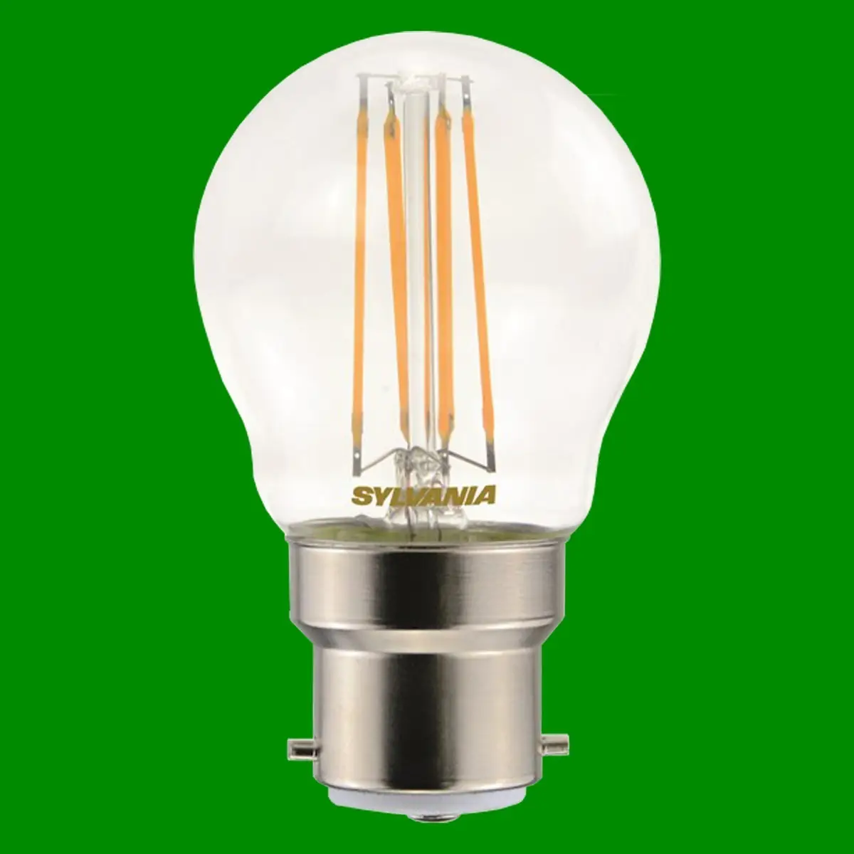 4x 4.5W (=40W) Clear G45 Golf LED Filament BC B22 Bayonet Warm 2700K Light Bulb