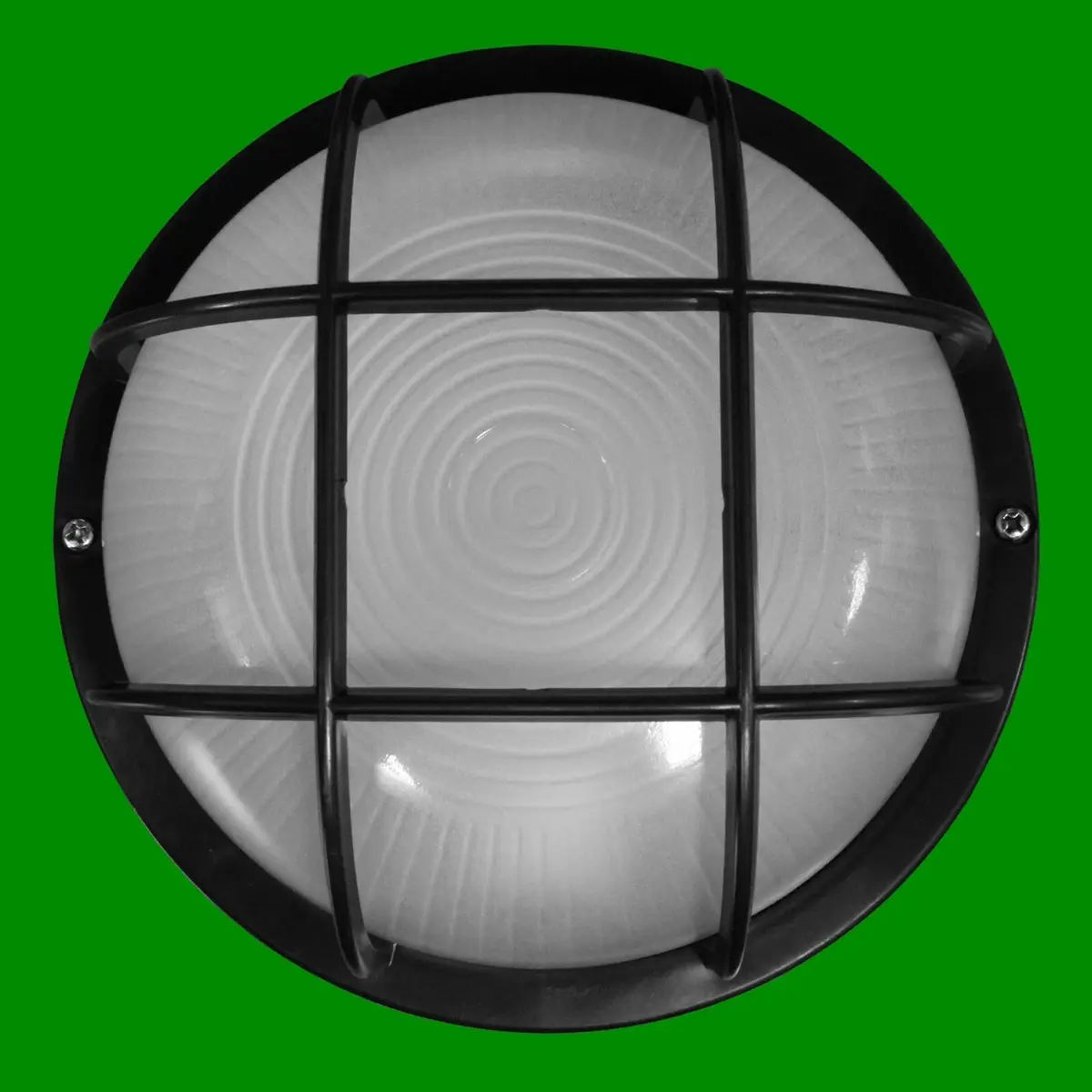 1x Black Outdoor Bulkhead Light Fitting with Opal Glass, E27, IP44, Max 10W LED - image 2 | Free standard UK delivery included | Discount Quality Products