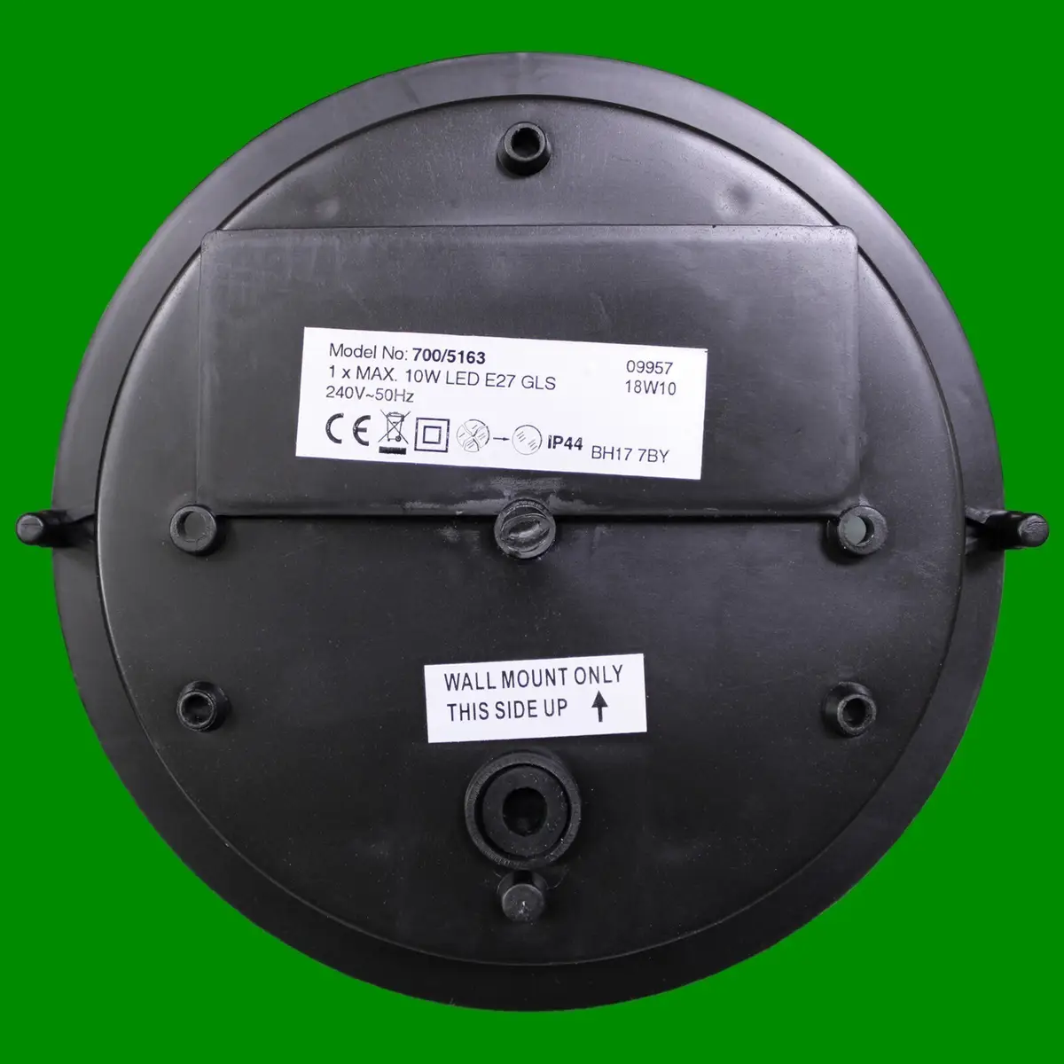 1x Black Outdoor Bulkhead Light Fitting with Opal Glass, E27, IP44, Max 10W LED - image 3 | Free standard UK delivery included | Discount Quality Products