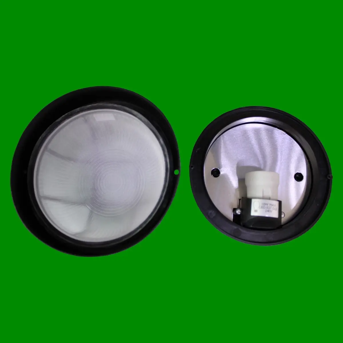 1x Black Outdoor Bulkhead Light Fitting with Opal Glass, E27, IP44, Max 10W LED - image 4 | Free standard UK delivery included | Discount Quality Products