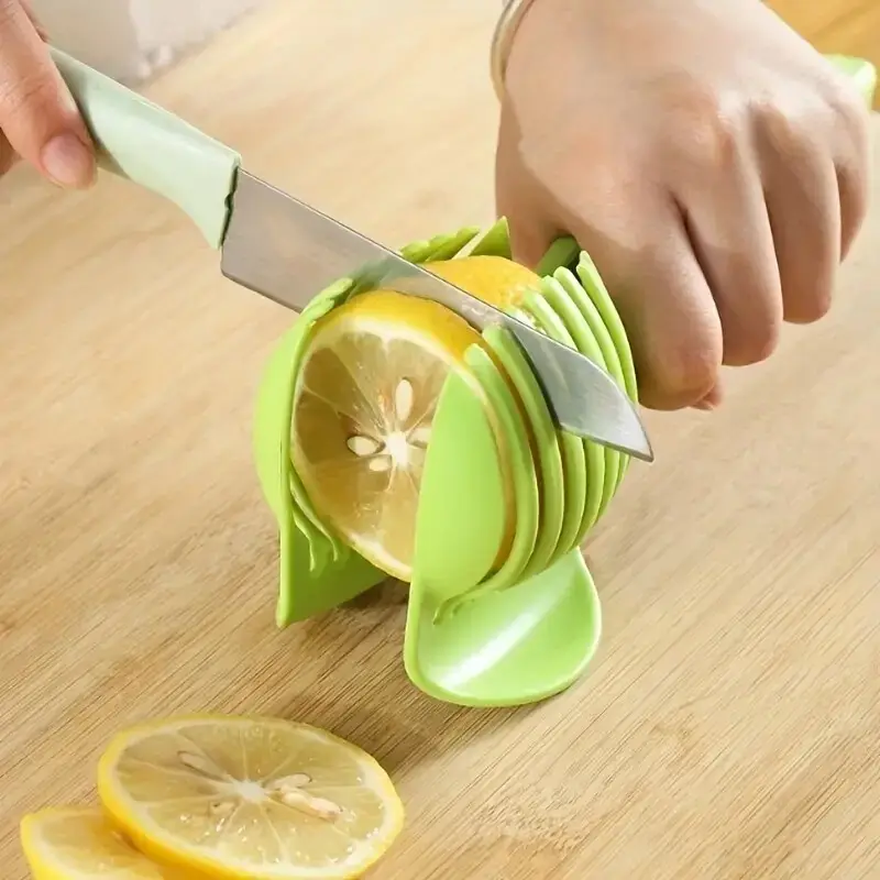 Kitchen Fruit Tomato Clip Holder Slicer Vegetable Lemon Potato Onion Cutter Tool - image 2 | Free standard UK delivery included | Discount Quality Products