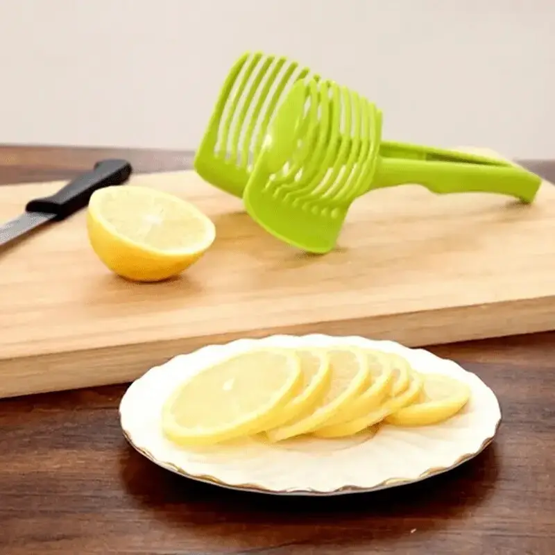 Kitchen Fruit Tomato Clip Holder Slicer Vegetable Lemon Potato Onion Cutter Tool - image 3 | Free standard UK delivery included | Discount Quality Products
