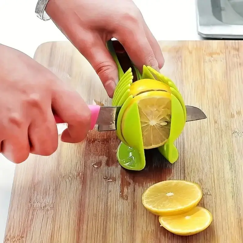 Kitchen Fruit Tomato Clip Holder Slicer Vegetable Lemon Potato Onion Cutter Tool - image 4 | Free standard UK delivery included | Discount Quality Products