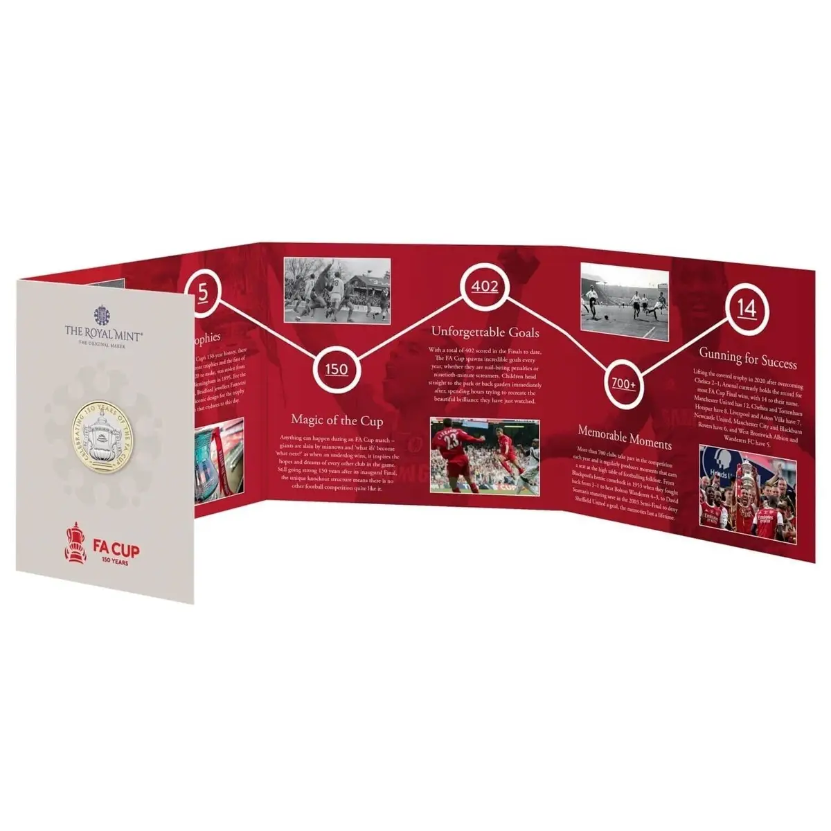 150th Anniversary Football FA Cup 2022 UK £2 Soccer; Brilliant Uncirculated Coin - image 4 | Free standard UK delivery included | Discount Quality Products