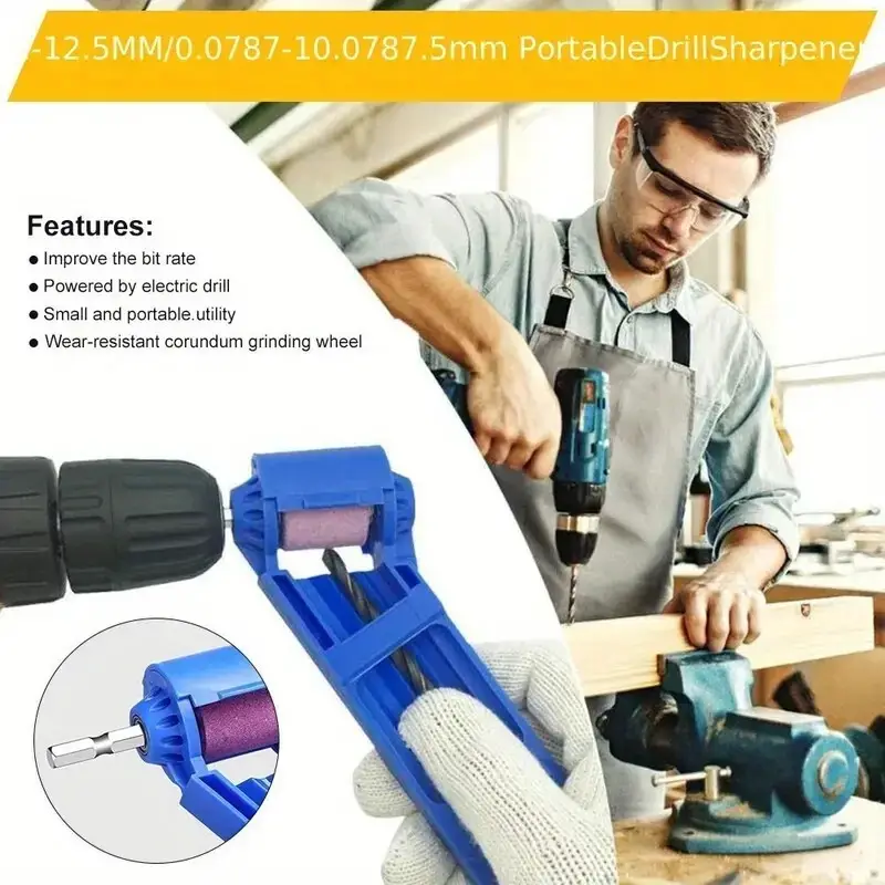 Portable Drill Bit Sharpener Grinding Wheel Hand Tools Nail Drill Bits Sharpener - image 4 | Free standard UK delivery included | Discount Quality Products
