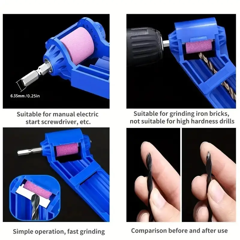 Portable Drill Bit Sharpener Grinding Wheel Hand Tools Nail Drill Bits Sharpener - image 7 | Free standard UK delivery included | Discount Quality Products
