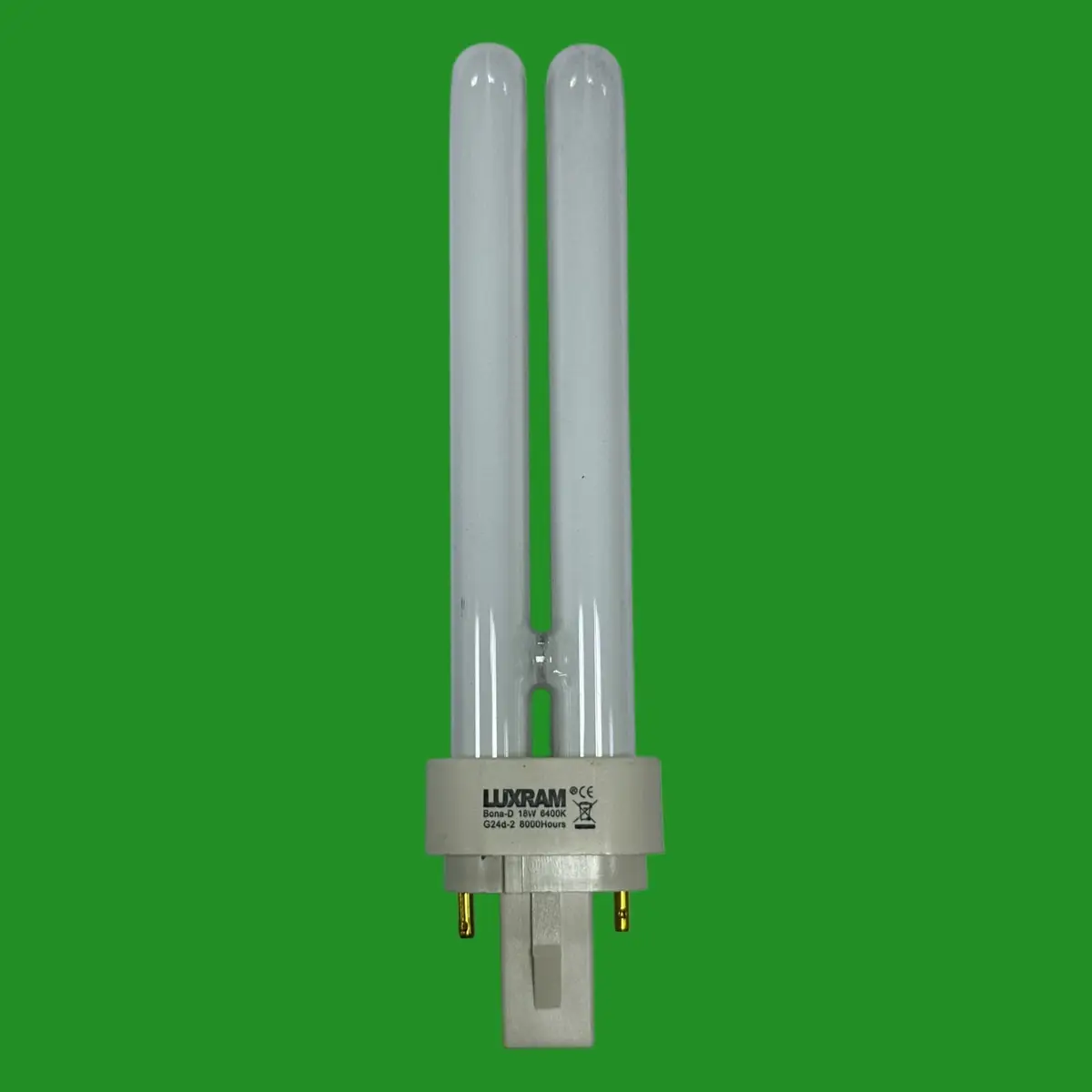 1x 18W LUXRAM G24d-2, 2 pin, Low Energy CFL Light Bulb 6400K Daylight PL Lamp - image 2 | Free standard UK delivery included | Discount Quality Products