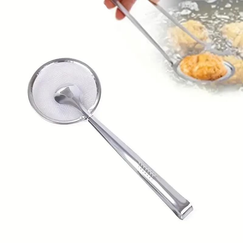 Tong & Strainer Sieve Food Clip Oil Mesh Drainer Food Colander Snack Fryer Oil - image 2 | Free standard UK delivery included | Discount Quality Products