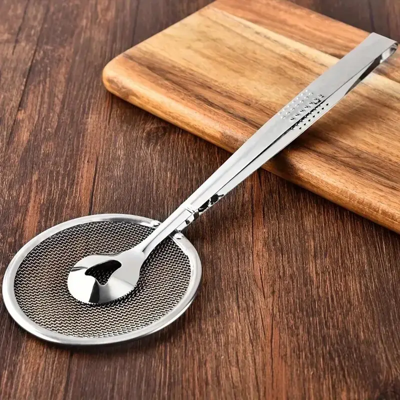 Tong & Strainer Sieve Food Clip Oil Mesh Drainer Food Colander Snack Fryer Oil - image 4 | Free standard UK delivery included | Discount Quality Products