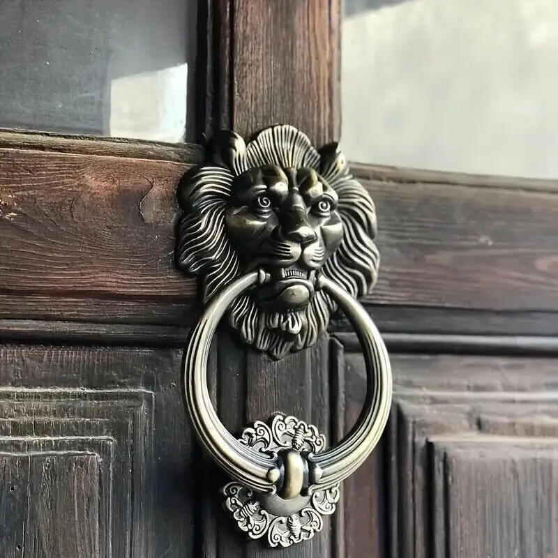 200mm Large Antique Lion Door Knocker Lionhead Door Knockers Lions Home Decor - image 2 | Free standard UK delivery included | Discount Quality Products